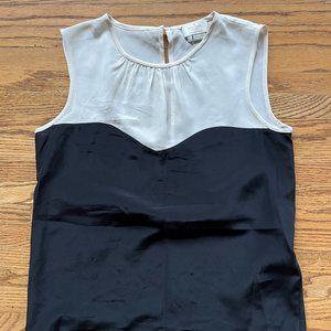 Kate Spade New York Black White 100% Silk Short Sleeve Top Blouse Women’s Size 2